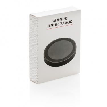 Logo trade promotional merchandise picture of: 5W wireless charging pad round