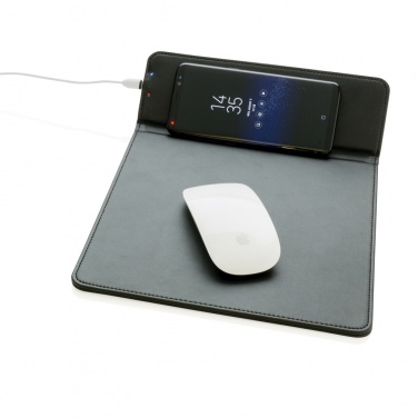 Logo trade promotional merchandise image of: Mousepad with 5W wireless charging