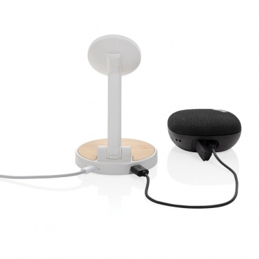Logo trade business gift photo of: Ontario RCS rplastic 15W magnetic charging 2 in 1 stand