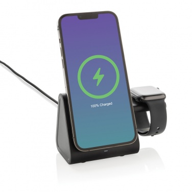 Logo trade promotional gifts picture of: Powerbase RCS recycled plastic 3 in 1 charger with powerbank