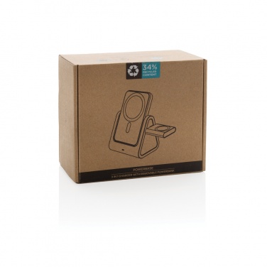 Logo trade promotional giveaways picture of: Powerbase RCS recycled plastic 3 in 1 charger with powerbank