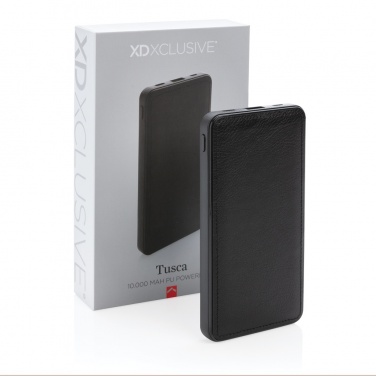 Logo trade promotional merchandise photo of: Tusca 10.000 mAh PU powerbank