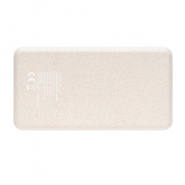 Logo trade promotional gift photo of: Cork and Wheat Straw 8.000 mAh 5W wireless powerbank