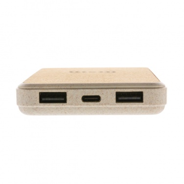Logotrade promotional items photo of: Cork and Wheat Straw 8.000 mAh 5W wireless powerbank