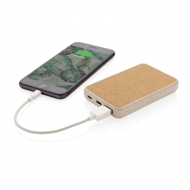 Logo trade promotional items picture of: Cork and Wheat 5.000 mAh pocket powerbank