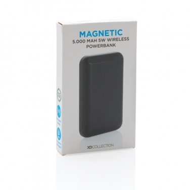 Logo trade business gift photo of: Magnetic 5.000 mAh 5W wireless powerbank