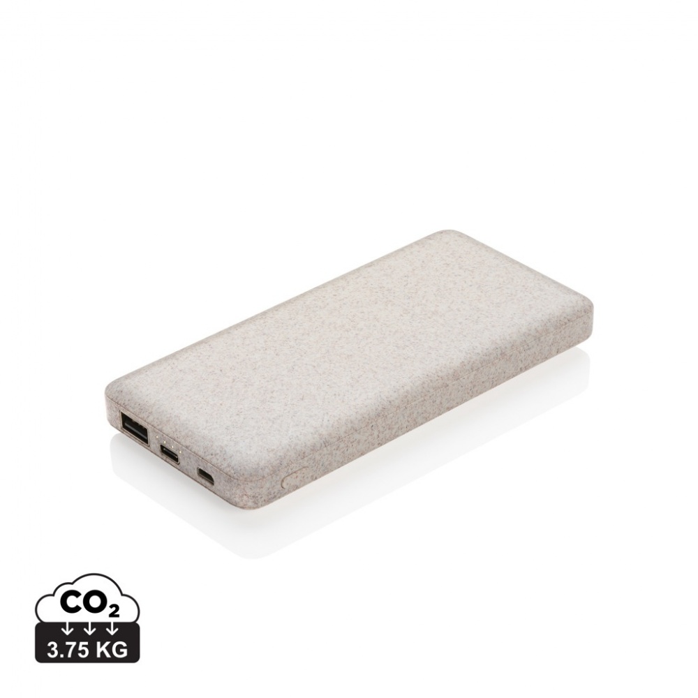 Logo trade corporate gift photo of: 10.000 mah wheat straw powerbank