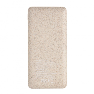 Logotrade promotional giveaway image of: 10.000 mah wheat straw powerbank