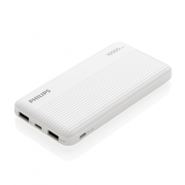 Logo trade promotional giveaways picture of: Philips 10.000 mAh slim powerbank