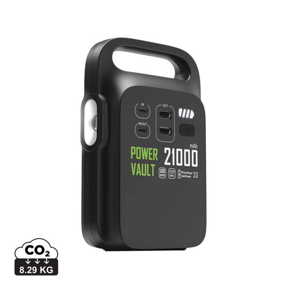 Logo trade promotional giveaways image of: Power Vault RCS rplastic 21000 mAh portable power station