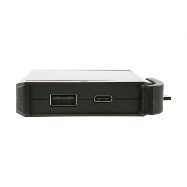 Logo trade advertising product photo of: Skywave RCS rplastic solar powerbank 5000 mAh 10W wireless