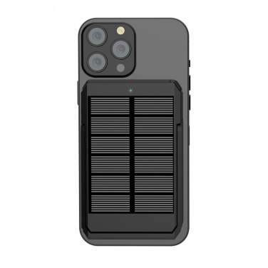 Logo trade promotional items image of: Skywave RCS rplastic solar powerbank 5000 mAh 10W wireless