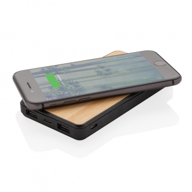 Logotrade promotional product picture of: RCS recycled plastic 8000 mAh Wireless Powerbank