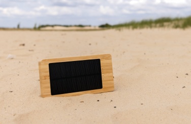 Logotrade promotional merchandise picture of: Sunwick 10.000 mAh Bamboo solar powerbank