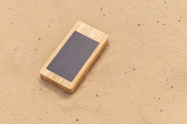 Logotrade advertising product image of: Sunwick 10.000 mAh Bamboo solar powerbank