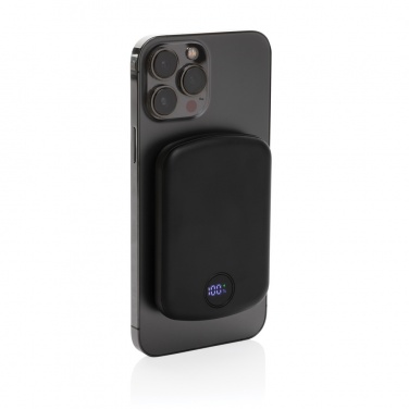Logo trade business gift photo of: MagBoost RCS recycled plastic 5000 mah magnetic powerbank