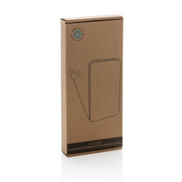 Logo trade business gift photo of: Lockhart RCS recycled plastic 10.000 with integrated cables