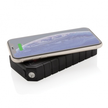 Logo trade promotional products picture of: RCS recycled plastic Solar powerbank with 10W Wireless