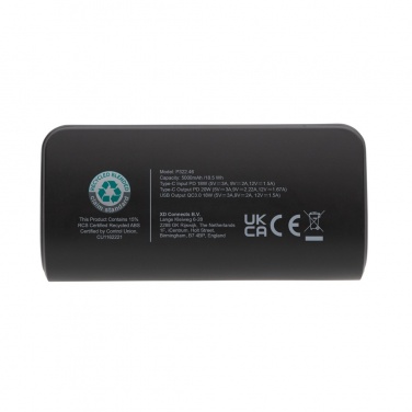 Logotrade business gift image of: FlashCharge RCS rplastic 5000 mah fast charge powerbank