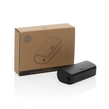 Logo trade business gift photo of: FlashCharge RCS rplastic 5000 mah fast charge powerbank