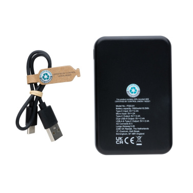 Logo trade business gift photo of: RCS recycled plastic 5.000 mAh powerbank