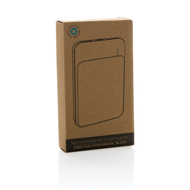 Logo trade promotional giveaways image of: RCS recycled plastic 5.000 mAh powerbank