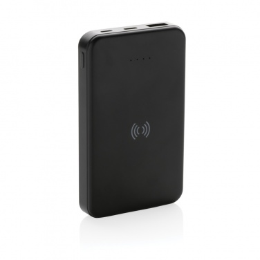 Logo trade promotional merchandise image of: RCS recycled plastic 5.000 mAh 5W wireless powerbank