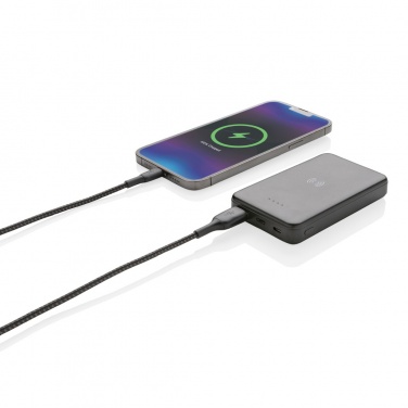 Logo trade promotional product photo of: RCS recycled plastic 5.000 mAh 5W wireless powerbank