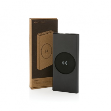 Logo trade promotional product photo of: Terra RCS recycled 18W aluminium 10000 powerbank 10W