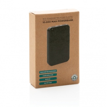 Logotrade promotional giveaway picture of: RCS standard recycled plastic 10.000 mAh powerbank