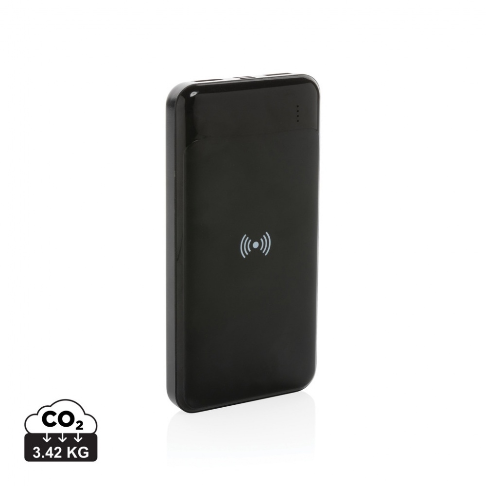 Logo trade promotional merchandise photo of: RCS standard recycled plastic wireless powerbank