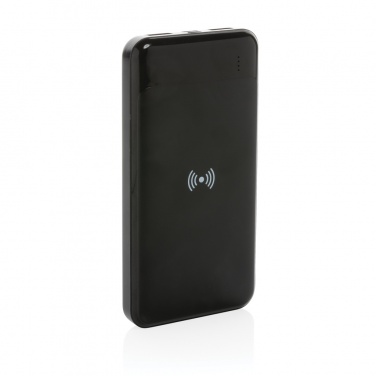 Logo trade promotional giveaway photo of: RCS standard recycled plastic wireless powerbank