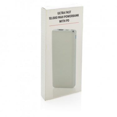 Logo trade promotional merchandise image of: Ultra fast 10.000 mAh powerbank with PD
