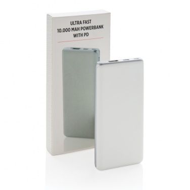 Logo trade advertising products image of: Ultra fast 10.000 mAh powerbank with PD
