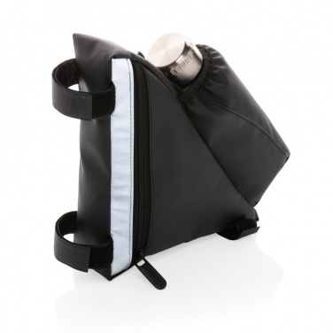 Logo trade promotional giveaways image of: PU high visibility bike frame bag with bottle holder