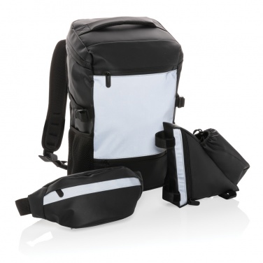 Logotrade promotional item image of: PU high visibility bike frame bag with bottle holder
