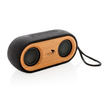 Logotrade promotional item picture of: Bamboo X double speaker