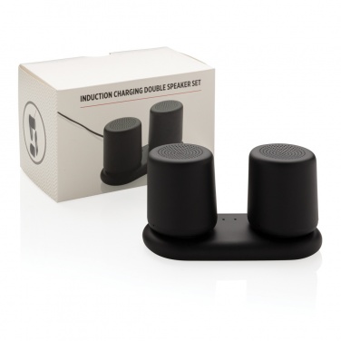 Logo trade corporate gift photo of: Double induction charging speaker