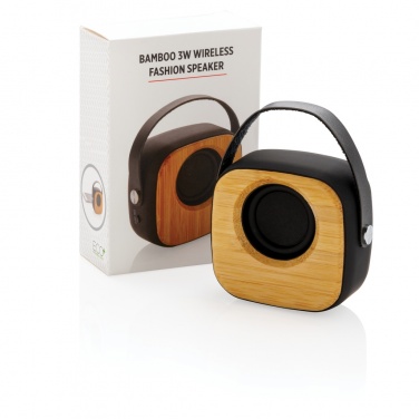 Logo trade promotional giveaway photo of: Bamboo 3W Wireless Fashion Speaker