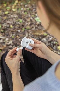 Logo trade corporate gifts image of: TWS earbuds in UV-C sterilising charging case