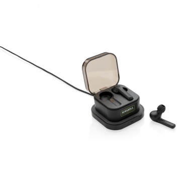 Logo trade advertising products picture of: TWS earbuds in wireless charging case