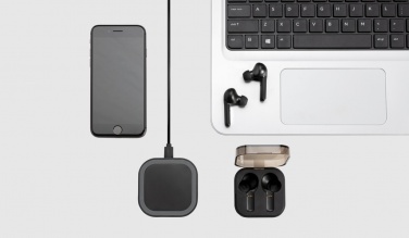 Logotrade advertising product image of: TWS earbuds in wireless charging case