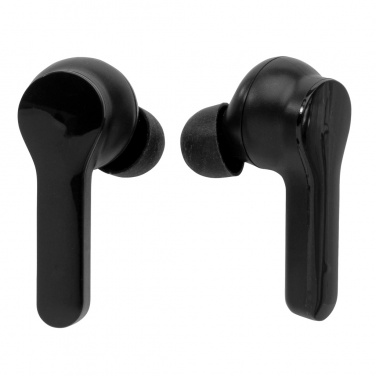 Logotrade promotional item image of: Light up logo TWS earbuds in charging case