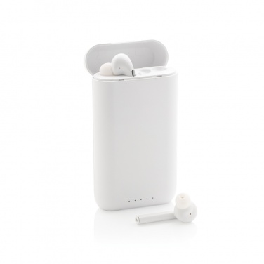 Logo trade promotional products image of: Liberty TWS earbuds with 5.000 mAh powerbank