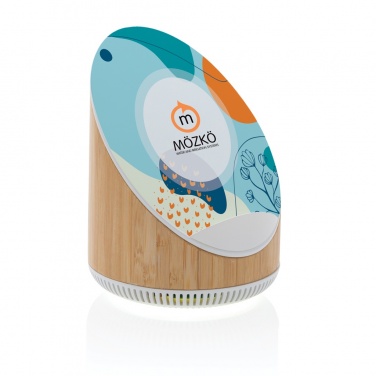 Logotrade promotional products photo of: Ovate bamboo 5W speaker with 15W wireless charger
