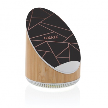 Logotrade advertising product picture of: Ovate bamboo 5W speaker with 15W wireless charger