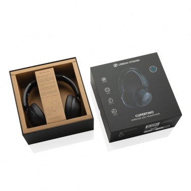 Logo trade corporate gifts image of: Urban Vitamin Cupertino RCS rplastic ANC headphone
