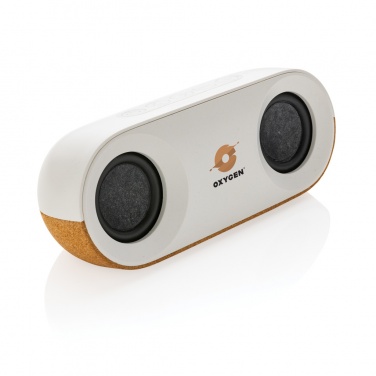 Logo trade advertising products image of: Oregon RCS recycled plastic and cork 10W speaker