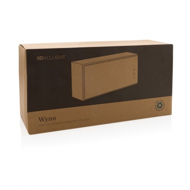 Logo trade promotional merchandise image of: Wynn 20W bamboo wireless speaker