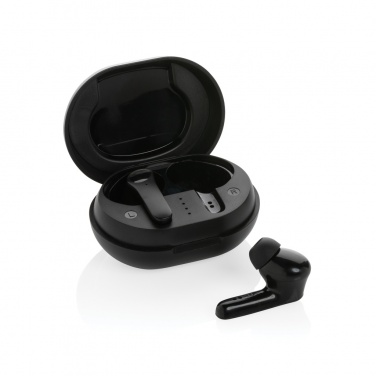 Logo trade promotional product photo of: RCS standard recycled plastic TWS earbuds